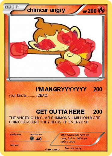 Pokemon chimcar angry