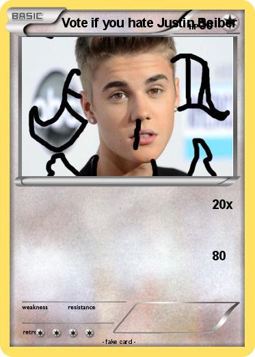Pokemon Vote if you hate Justin Beiber