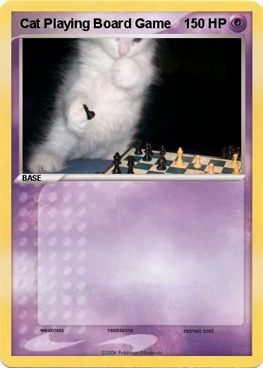 Pokemon Cat Playing Board Game