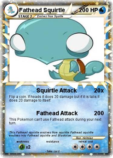 Pokemon Fathead Squirtle