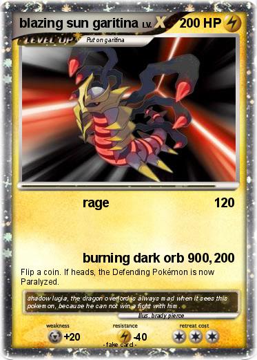 Pokemon blazing sun garitina