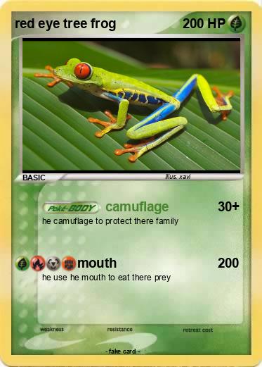 Pokemon red eye tree frog