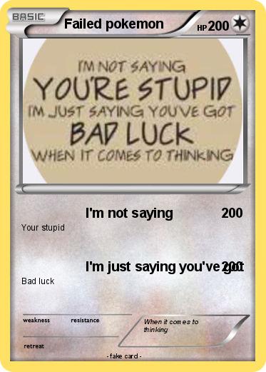 Pokemon Failed pokemon