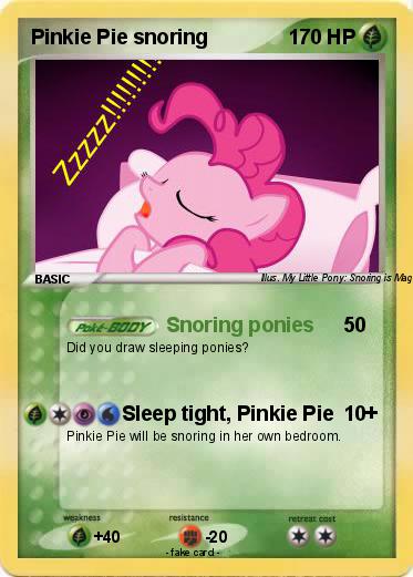 Pokemon Pinkie Pie snoring
