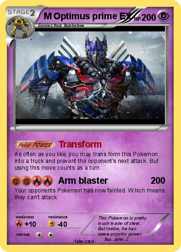 Pokemon M Optimus prime EX