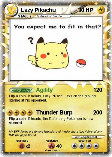Pokemon Lazy Pikachu