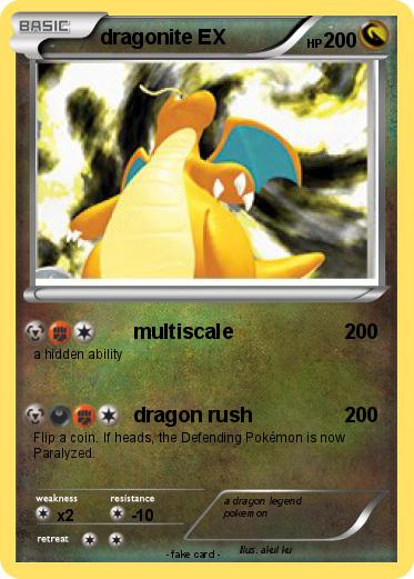Pokemon dragonite EX
