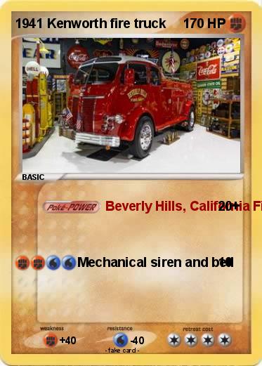 Pokemon 1941 Kenworth fire truck