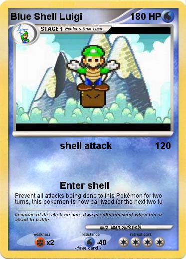 Pokemon Blue Shell Luigi