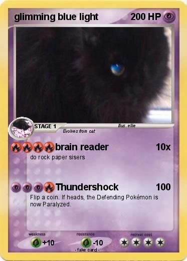 Pokemon glimming blue light