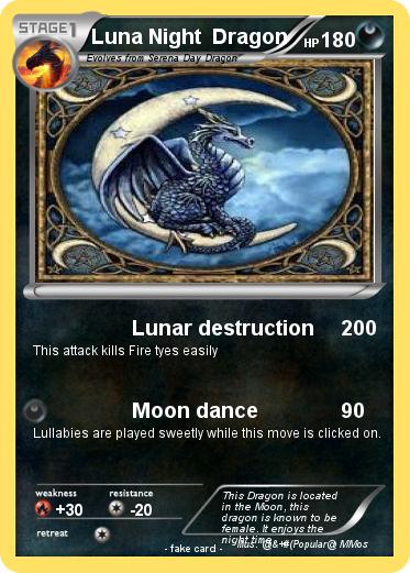 Pokemon Luna Night  Dragon