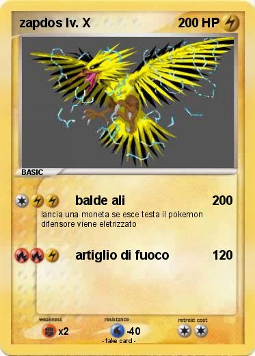 Pokemon zapdos lv. X
