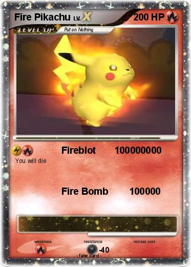 Pokemon Fire Pikachu
