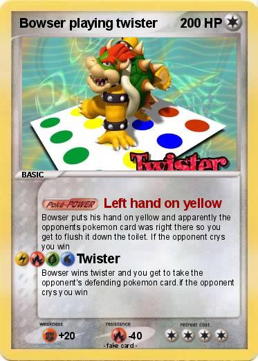 Pokemon Bowser playing twister