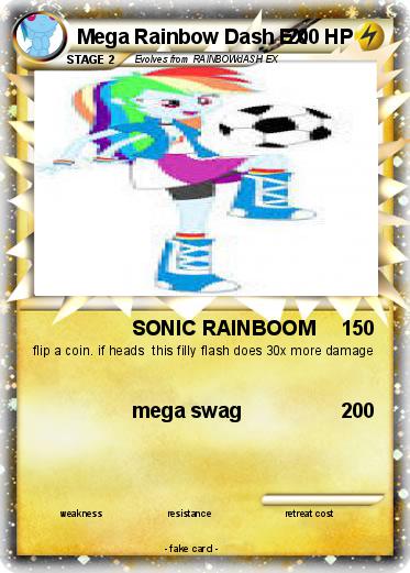 Pokemon Mega Rainbow Dash EX