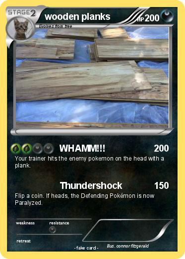 Pokemon wooden planks
