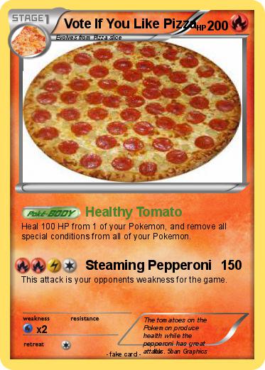 Pokemon Vote If You Like Pizza