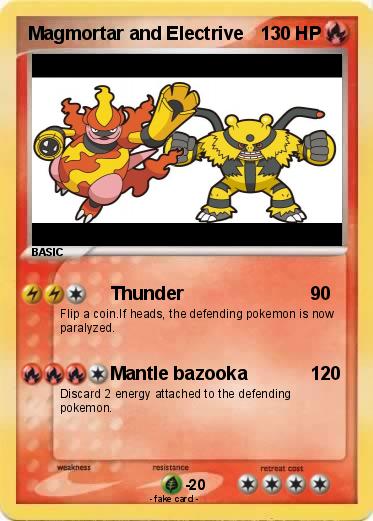 Pokemon Magmortar and Electrive