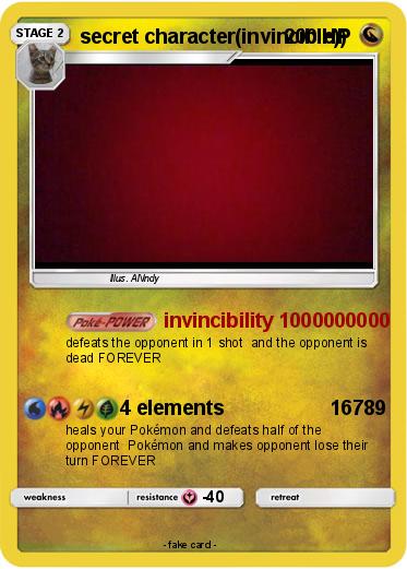Pokemon secret character(invincible))