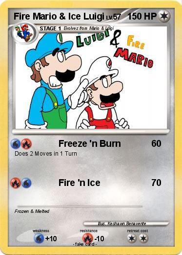 Pokemon Fire Mario & Ice Luigi