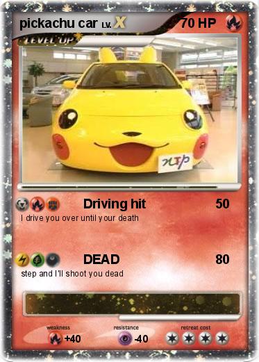 Pokemon pickachu car
