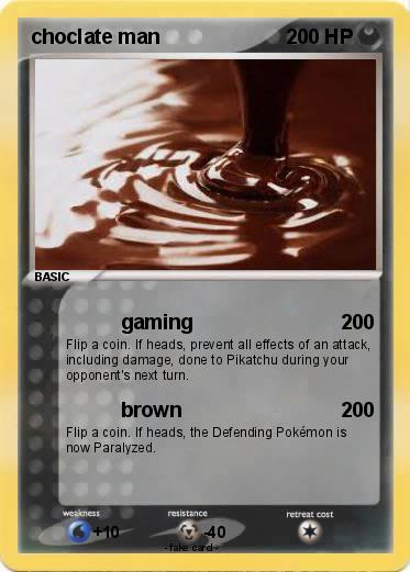Pokemon choclate man