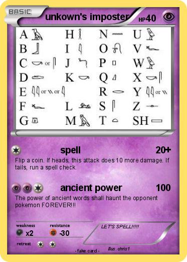 Pokemon unkown's imposter