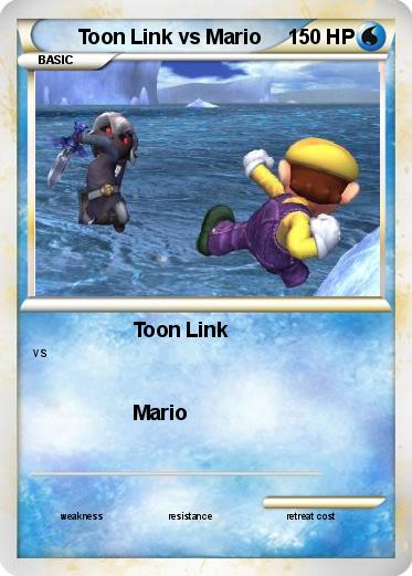 Pokemon Toon Link vs Mario