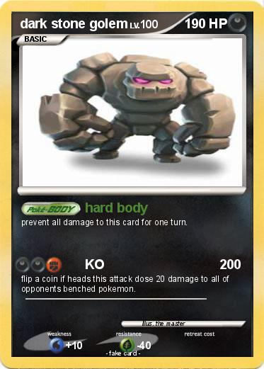 Pokemon dark stone golem