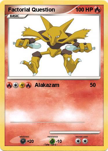 Pokemon Factorial Question