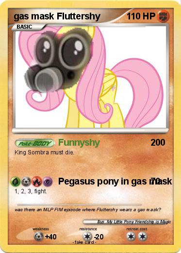 Pokemon gas mask Fluttershy