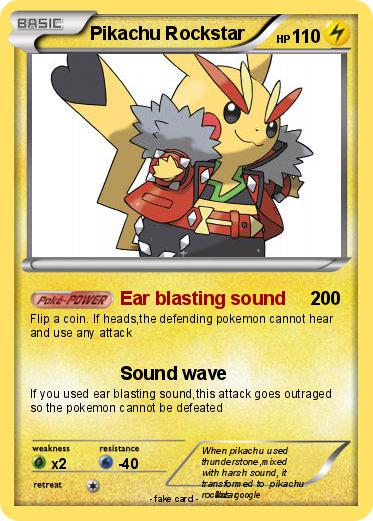 Pokemon Pikachu Rockstar