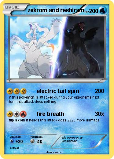 Pokemon zekrom and reshiram