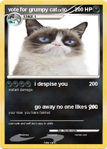 Pokemon vote for grumpy cat