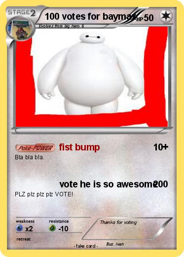 Pokemon 100 votes for baymax