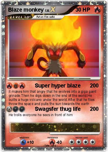 Pokemon Blaze monkey