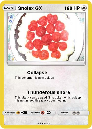 Pokemon Snolax GX