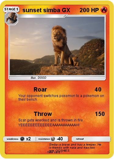 Pokemon sunset simba GX