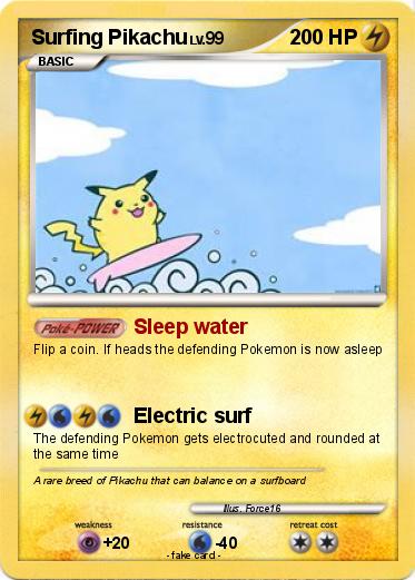 Pokemon Surfing Pikachu