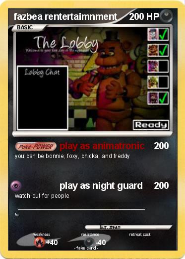 Pokemon fazbea rentertaimnment