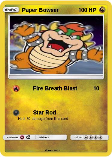 Pokemon Paper Bowser