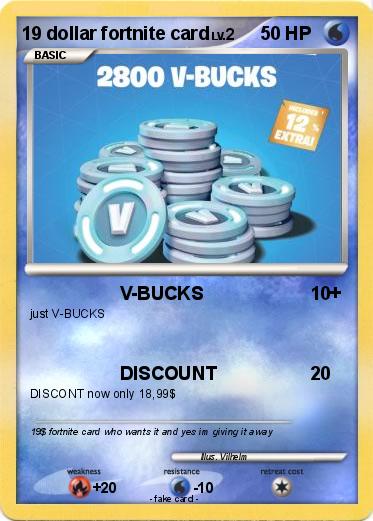 Pokemon 19 dollar fortnite card