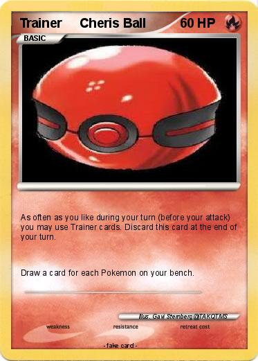 Pokemon Trainer     Cheris Ball