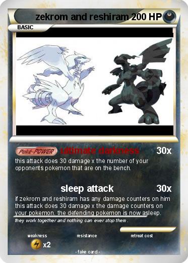 Pokemon zekrom and reshiram