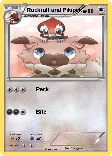 Pokemon Ruckruff and Pikipek