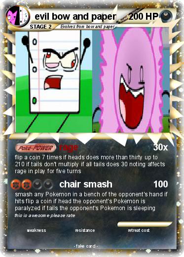 Pokemon evil bow and paper