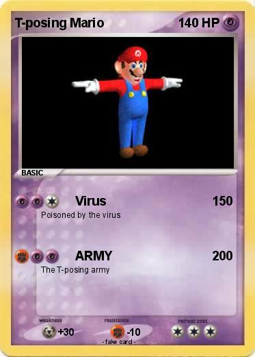 Pokemon T-posing Mario