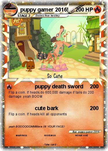 Pokemon puppy gamer 2016!