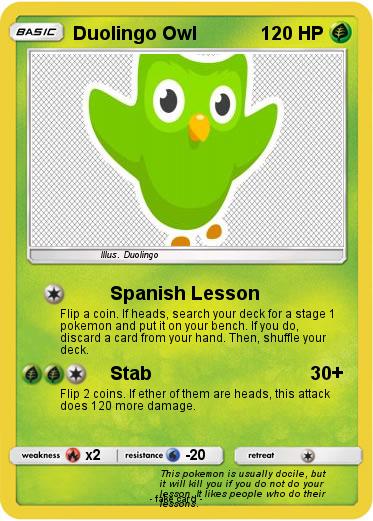 Pokemon Duolingo Owl