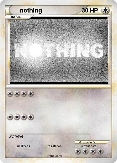 Pokemon nothing